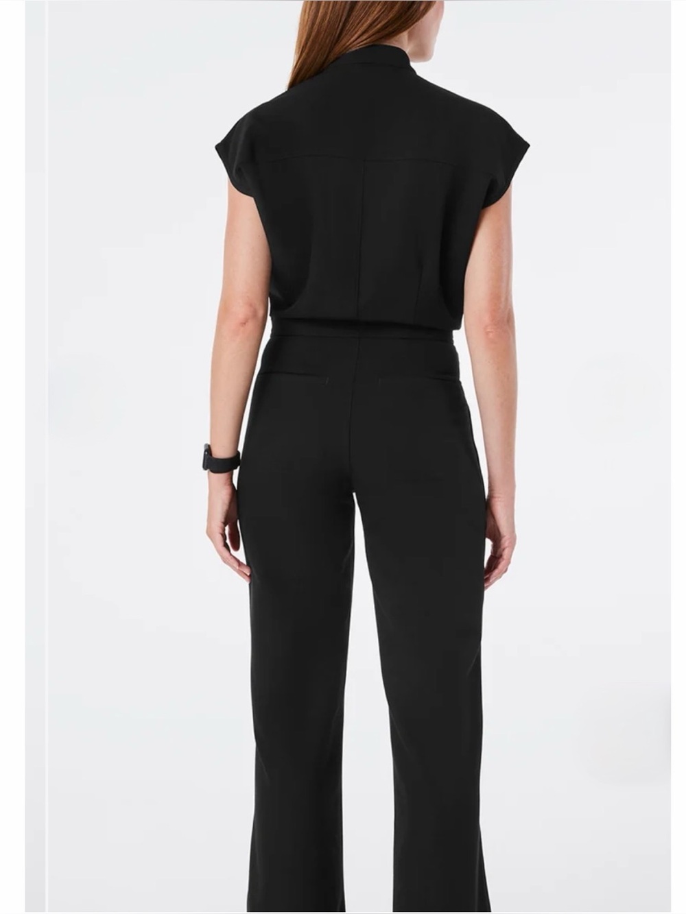 FIGS Rafaela Wide Leg ScrubJumpsuit | Size S Petite | Black | NWOT - Picture 2 of 11